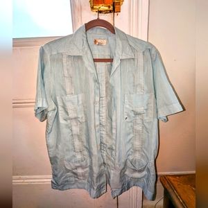Men's vintage Cuban button up, size L